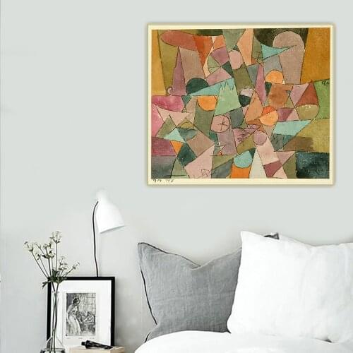 Paul Klee Canvas Oil Painting"Untitled(2)"Western Art Decor Poster Wall Aesthetic Backdrop Home Room Interior Decoration