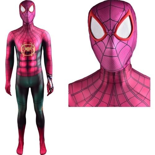 Superhero PS5 Game Costume Cosplay Zentai Jumpsuit Super-Verse Miles Morales Bodysuit Halloween Costume for Adult/kids Disfraces