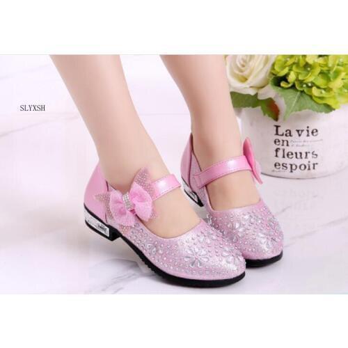 2018 hot New Spring Autumn Baby Girl Shoes PU Leather Children Fashion Sneakers Princess Flower Kids Girls Flat Shoes size 26-36