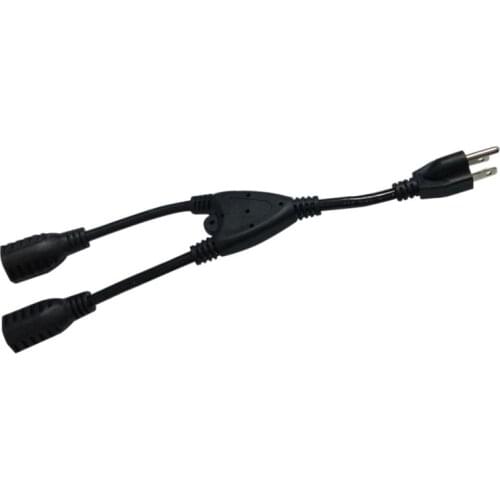 Top Deals 5-15P TO 2X5-15R US to 2XUS Female 3Pin Power Cable US Male Plug to Dual 2 Nema 5-15R Splitter Y Extension Cord(US Plu