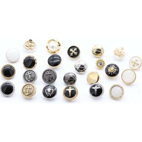 Metal Buttons Round Buttons Shank Jean Button Clothes Decoration 30Pieces Sewing Crafts For Wemem Shirt Diy Crafts Accessories