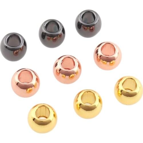 50pcs Metal Cord Lock Ends Apparel Sportwear Garment Rope Parts Accessories Hole 5mm Gun black/Rose gold/Gold for Garment DIY
