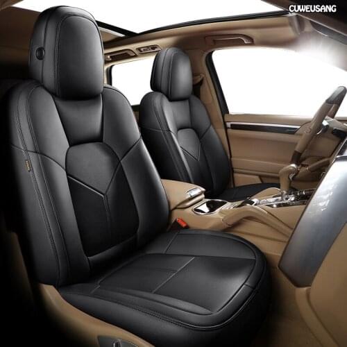 CUWEUSANG Custom Leather car seat cover set For SKODA Yeti KODIAQ Octavia Superb Fabia Rapid KAROQ KAMIQ Automobiles Seat Covers