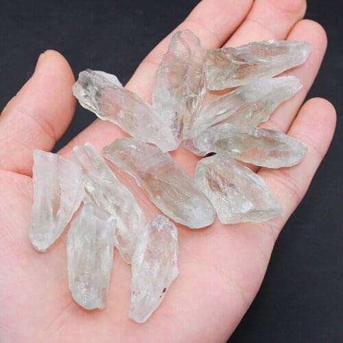 Natural Stone Green Crystal Quartz Cluster DIY Crystal Point Terminated Wand Specimen Pendant Healing Crystal Minerals Stones