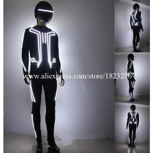 New Design LED Robot Costume LED Dance Performance Luminous Clothing Suits For Men Women DJ Show Light Clothing