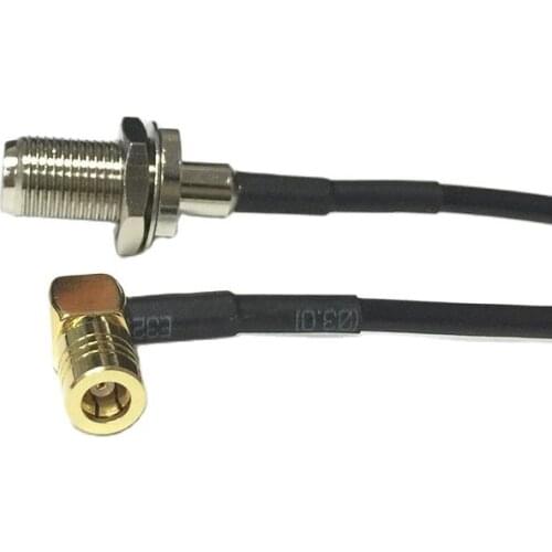 New F Female Jack Switch SMB Female Jack Right Angle Connector RG174 Cable 20CM 8" Adapter Wholesale Fast Ship