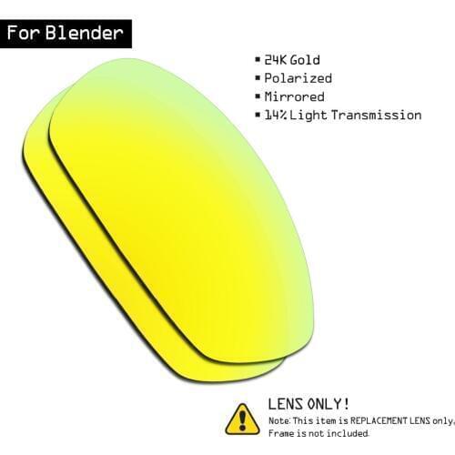 SmartVLT Polarized Sunglasses Replacement Lenses for Oakley Blender - 24K Gold