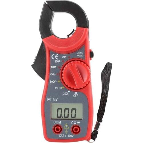 Portable MT87 Professional LCD Digital Clamp Meter Multimeters Voltmeter Ammeter Ohmmeter Tester Non Contact Multimeter