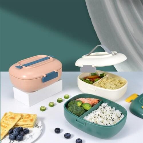 Portable Lunch Box Microwave Plastic Healthy Bento Box for School Kids Office Food Container Picnic Camping Outdoor 850ml