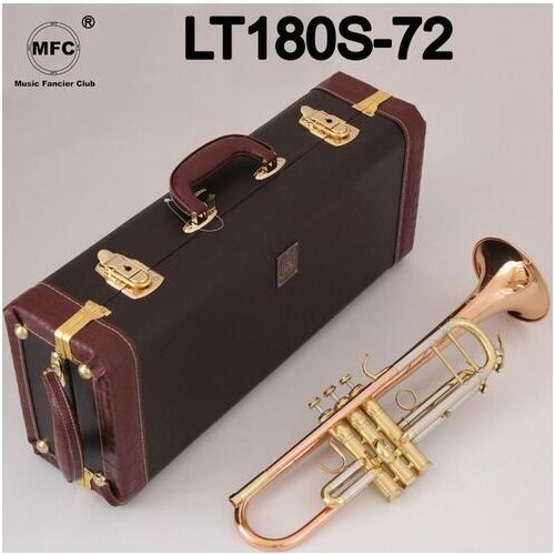 Bach Stradivarius Professional Bb Trumpet LT180S-72 Gold Phosphorus Copper Instrumentos Musicales Profesionales Mouthpiece