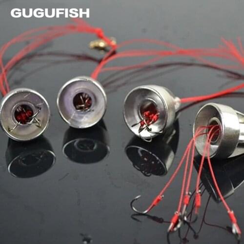 GUGUFISH Fishhooks Anti explosion hook for hanging bottom Anti winding fishing tackle A box of four pieces