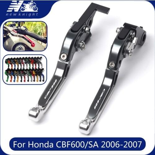 With Logo For Honda CBF600 SA CBF 600 2006-2007 Motorcycle CNC Aluminum Folding Extendable Brake Clutch Levers Accessories