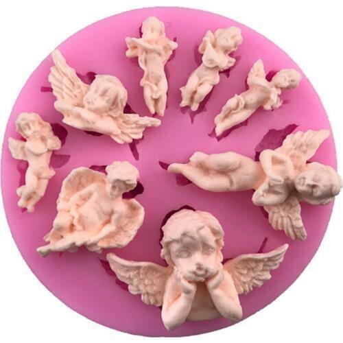 Silicone Cake Mold Fondant Mold 8 Small Angel Food Cake Decoration Baking Mold Sugar Cake Baking DIY Cake Accessories