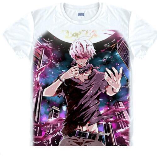 Tokyo Ghoul Ken Kaneki Summer Cute T-shirt Cosplay Anime Men Cotton T Shirt Multi style camisas hombre masculina camisa mujer