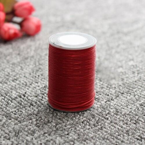 0.8mm Waxed Flat Polyester Cord Leather Sewing Thread 3-Ply DIY Handcraft Thread Repair Cord For Leather Goods Shoes Hats Crafts