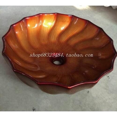 Fine high-end wood grain marble grain above counter art basin wash basin wash basin wash basin