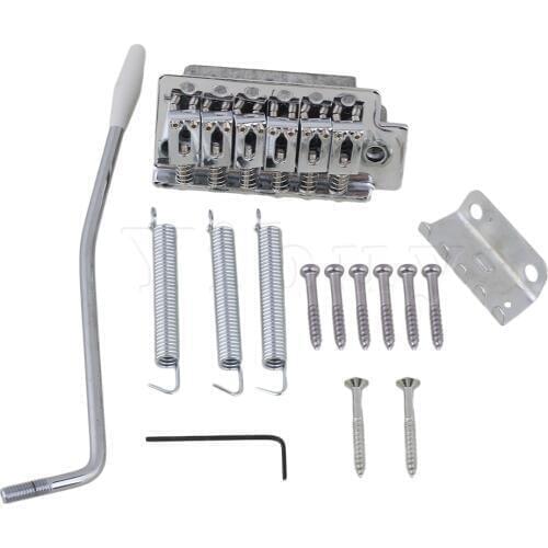 Yibuy Chrome Tremolo Guitar Bridge For 6 Strings Guitar