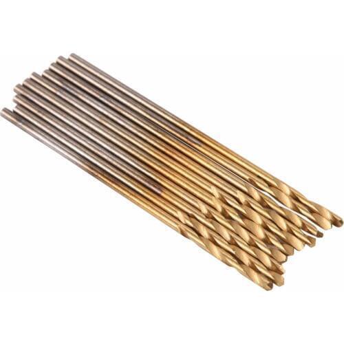 10Pcs/Set 1mm Mini HSS Twist Drill Bits Electrical Power Tools Set Straight Shank Twist Drilling Tool High Speed Steel Hot Sale