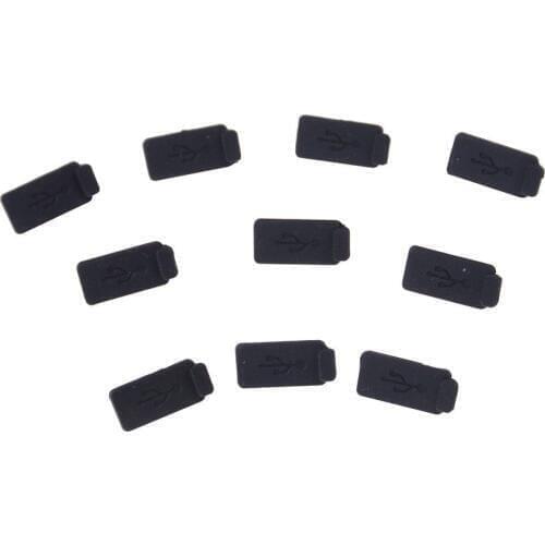 10pcs/lot Durable PC Laptop USB Plug Cover Stopper Soft Dust Cap USB 2.0 3.0 Interface Prevent Rust Dust Plug Black Rubber