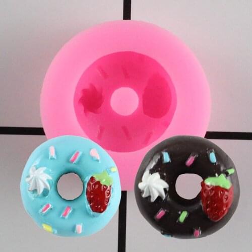 3D Donut Silicone Mold DIY Cookie Baking Cake Border Fondant Mould Cake Decorating Tools Candy Resin Chocolate Gumpaste Molds