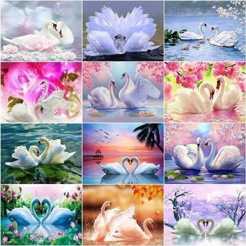 Diamond Painting Swan Animal DIY Diamond Mosaic Full Square Handmade Gift Diamond Embroidery Rhinestone Home Decoration