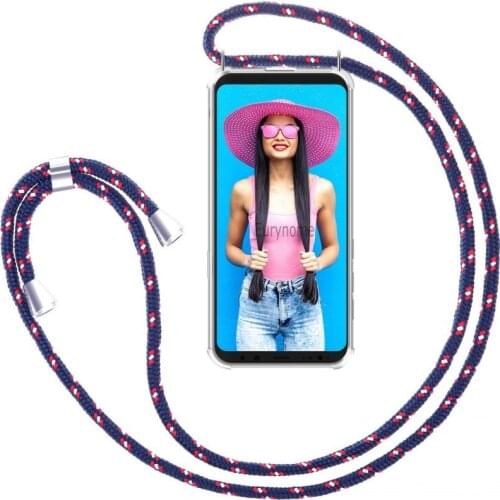 Crossbody Phone Case for Samsung Galaxy A52 A72 A32 5G A42 A12 A21S A02S M51 S21 FE Strap Lanyard Shockproof Transparent Cover