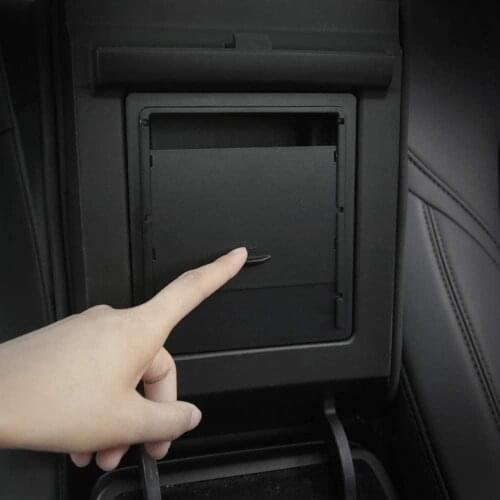 For Tesla Model 3 Model Y Car Central Armrest Storage Box Center Console Flocking Organizer Interior Hidden Refit Accessories