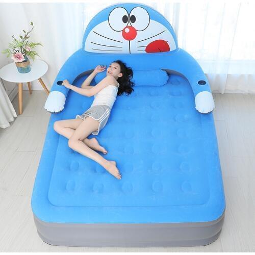 Twin Air Mattress Plush Elevated Dura-Beam Airbed Double High Elevated Raised Inflatable Bed for Guests with Comfortable Top