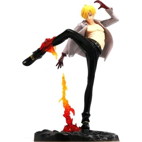 Exquisite Quality One Piece 20th Vinsmoke Sanji Battle Ver Pvc 18cm Anime Model Action Figure Collection Toy Desktop Decoration