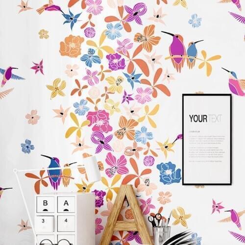 Hipster Wallpaper Artistic Modern Simple Pastoral Style Japanese Small Floral Warm Bedroom Living Room Nordic Wallpaper