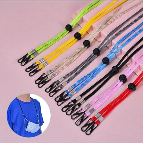 Kejialai mask lanyard drawstring anti-lost lanyard double buckle hanging neck chain unisex daily jewelry