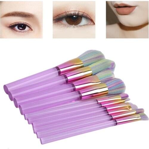 Makeup Brush And Cosmetics Tool Flat Column Base Brush Acrylic Transparent Make-up For Woman Professional Make up Tool