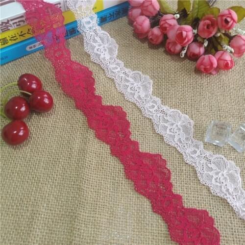 S1608-1 4cm stretch florets warp knitting wavy lace dress accessories underwear lace accessories