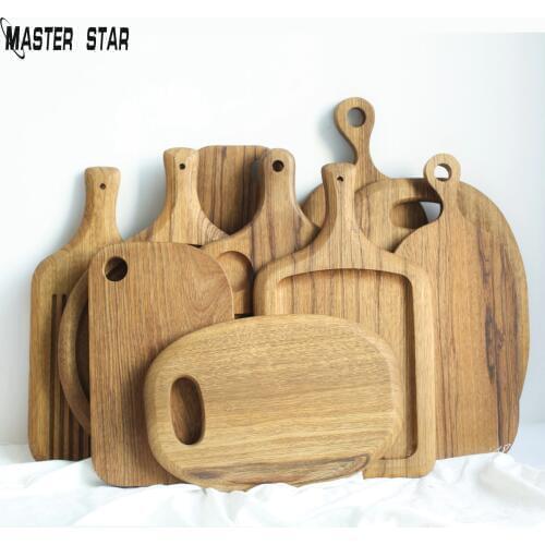 Master Star Upscale Natural Wood Steak Plate Multifunction Wooden Tray Main Course Serving Plate Bread Fruit Plate