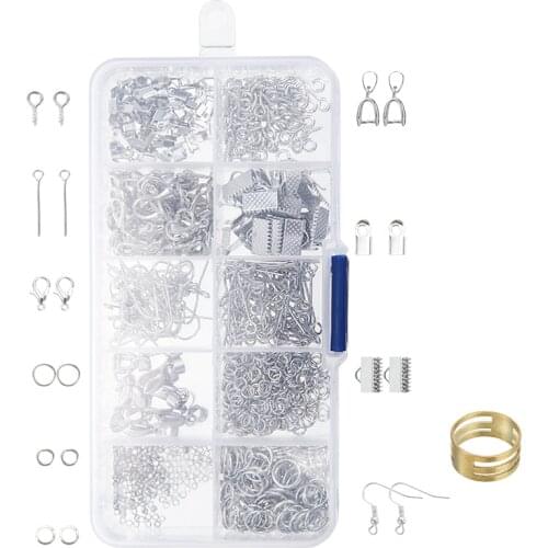 Metal Jewelry Making Kit DIY Necklace Materials Repair Tool With Accessories Finding Beading Wires Flat Nose Pliers Bent Tweezer