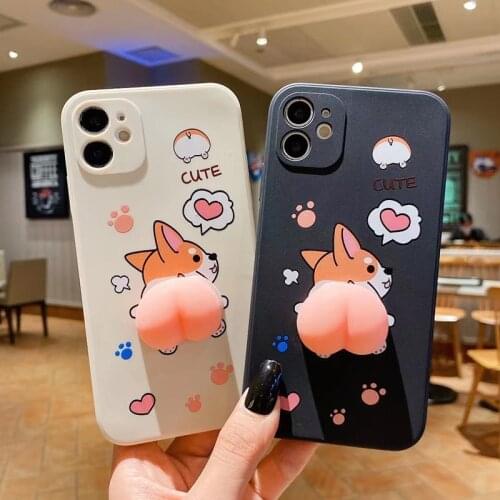 3D Dog Cartoon Soft TPU Case For iPhone 12 Mini 11 Pro MAX XR X Corgi Dogs Case for iPhone XS iPhone 7 8 Plus 6s Phone Cover