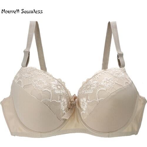 2020 New Plus Up Big Size Lingerie Basic Underwear Full Coverage Underwire Support BCDE Cup Unlined Bras For Womens