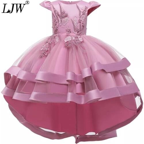 Baby girls christmas clothes New teens Beading princess dress for girl elegant birthday party dress girl dress 3 4 6 8 9 12 y