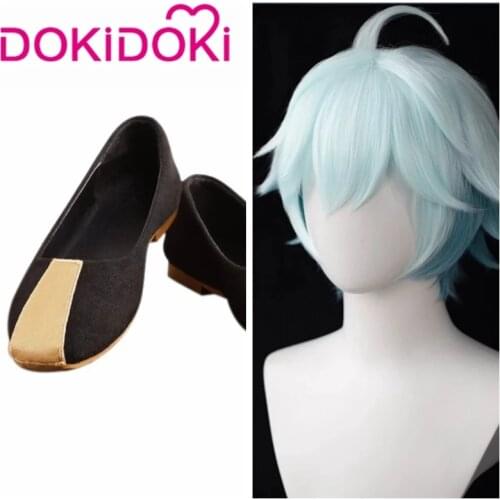 DokiDoki Game Genshin Impact Cosplay Halloween Chongyun Cosplay Wig Genshin Impact Chong Yun Cosplay Hair