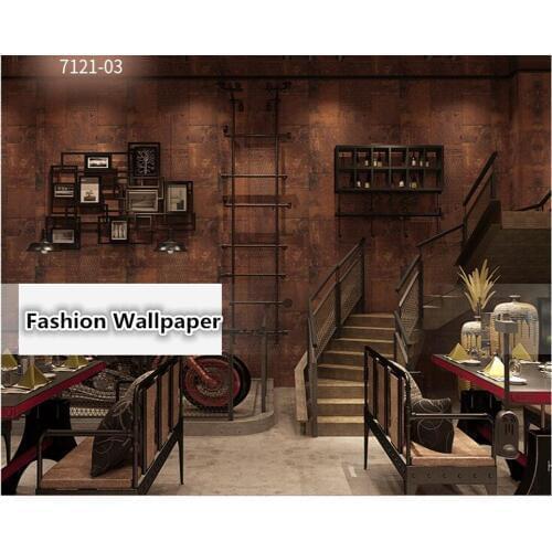 Beibehang Retro Vintage industrial wallpaper personalized metal iron wall paper ktv bar hotel clothing store restaurant behang