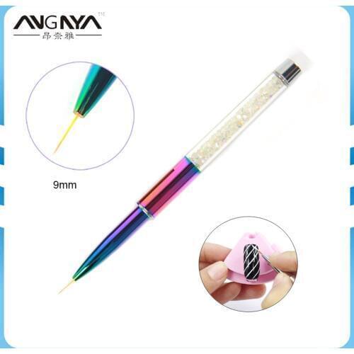 ANGNYA 2018 Colorful Pole Pen Nail Art Brush 5/7/9mm UV Gel Polish Gradient Color Tips 3D DIY Painting Drawing Liner Pen A095
