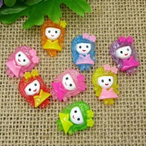 50pcs Mixed Resin Girls Flatback Cabochon Jewelry Findings Scrapbooking For Jewelry Making Charms Pendants Accessories Diy