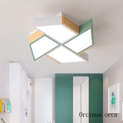 Nordic modern rotary windmill ceiling lamp living room childrens room lamp cartoon creative personality color LED ceiling lamp