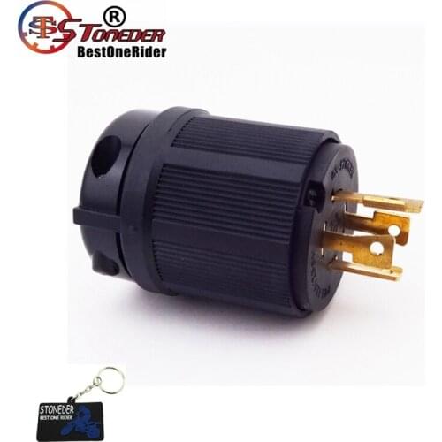 STONEDER 20A L14-20P 4 Prong For 125 250V Gas Gasoline Generator Locking Plug UL Approval