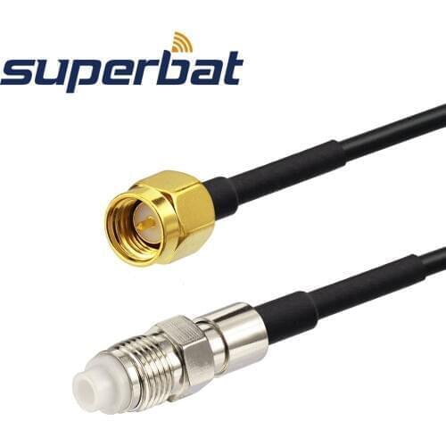 Superbat DAB/DAB+ Car Radio Aerial FME Plug to SMA Male RG174 cable 500cm for Auto DAB