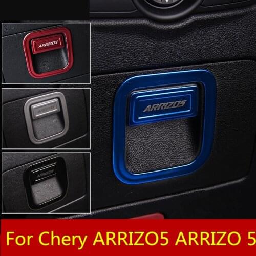 High quality stainless steel co-driver handle sequins modified storage box decorative stickers For Chery ARRIZO5 ARRIZO 5