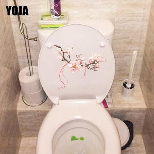 YOJA 23*19.8CM Ancient Plum Blossom Classic Toiltte Decor Toilet Seat Stickers Room Wall Decals T1-0345