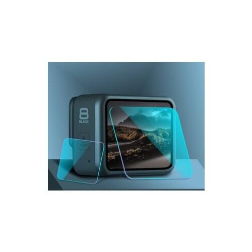 For GoPro Hero 8 Black Tempered Glass Lens + LCD Screen Protector Protective Film for Hero 8 Camera Access