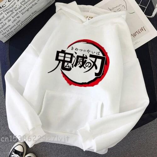 Ghost Devils Blade Hoodie Women Hooded Simple and Wild Casual Aesthetic Warm Kawaii Women Loose Street Wear Pullover