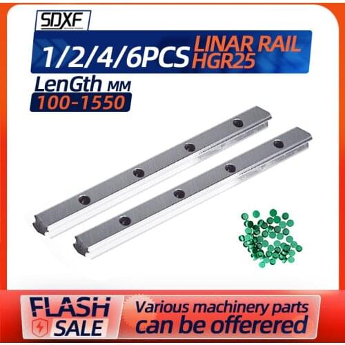 1/2/4/6 pcs linear guide HGR25-100mm-1550mm, please leave a message if you need to specify the length